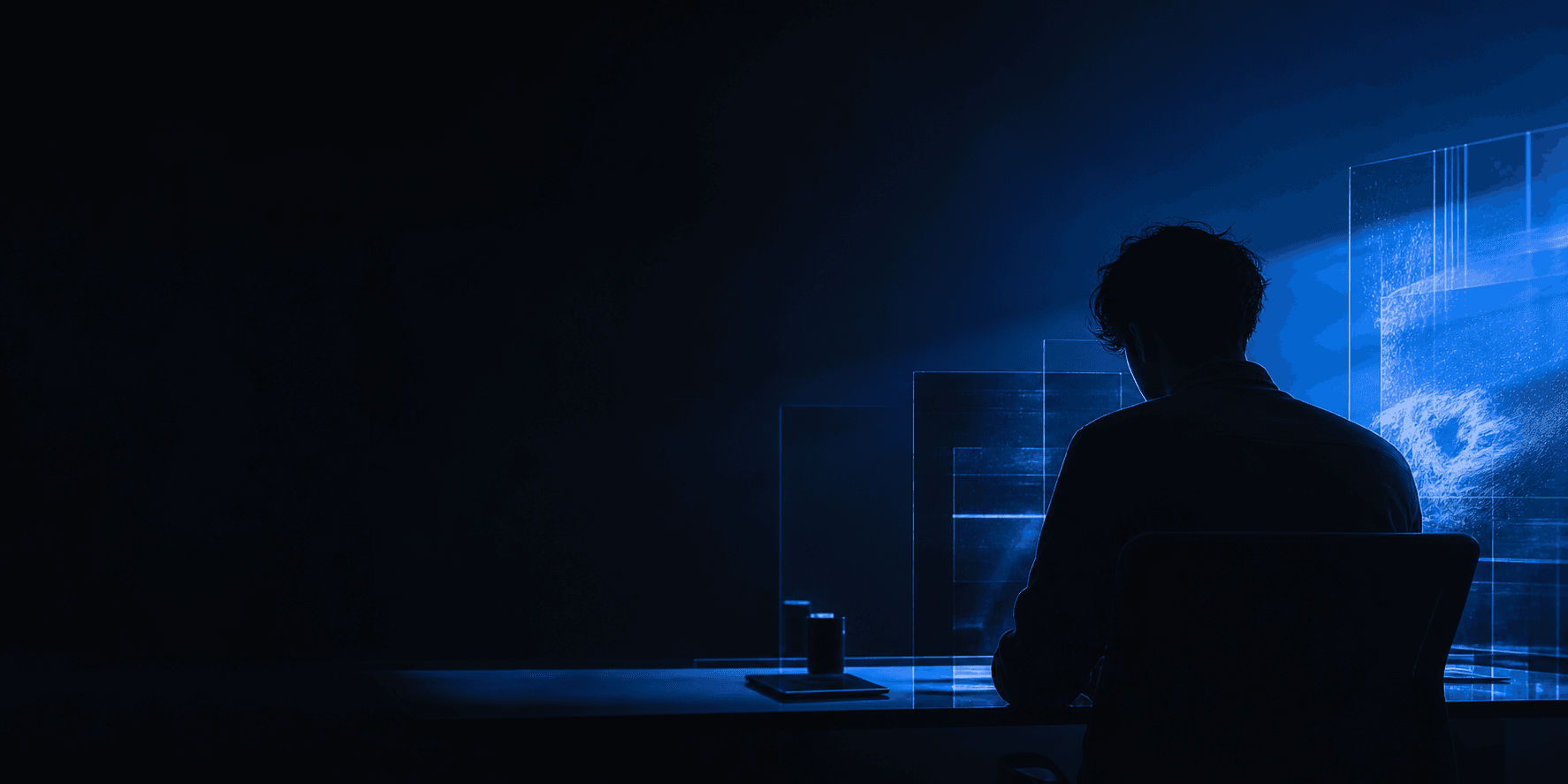 Dark directional brand image for Daniel Ghaly's portfolio